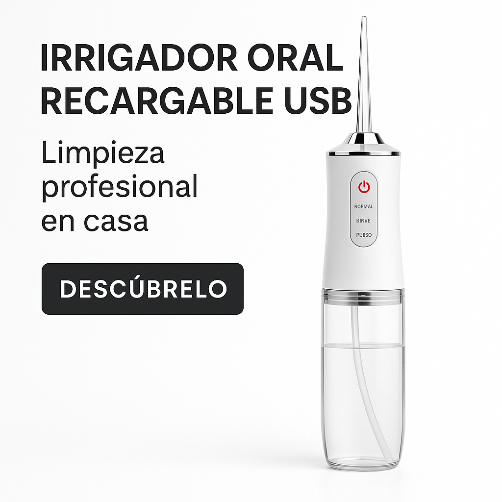 “¡Adiós al hilo dental!” Irrigador Oral Portátil Recargable USB