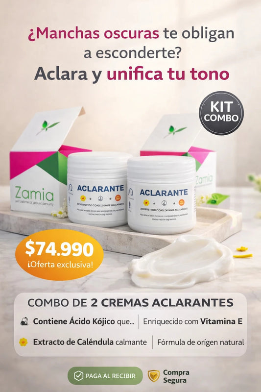 PACK DE 2 CREMAS ACLARANTE  ZAMIA