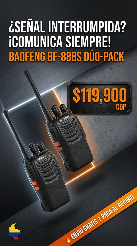 Combo 2 Radios Walkie Talkie Baofeng BF-888S