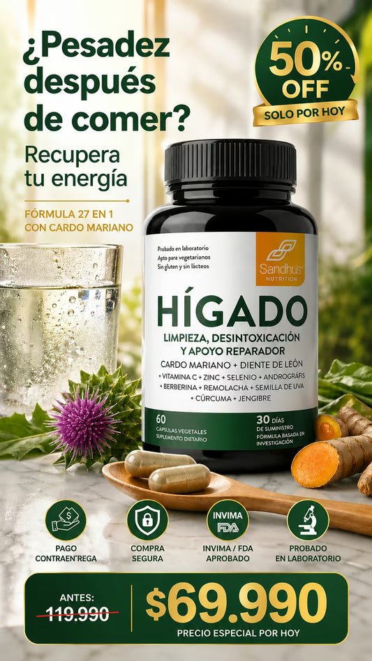 Sandhu's Liver Cleanse Detox & Repair Support 70 Cápsulas