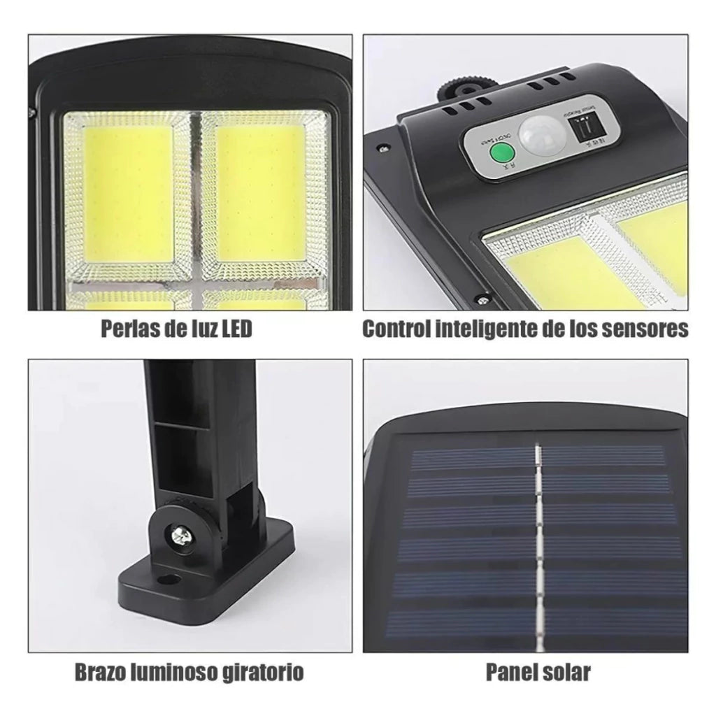 Lampara Solar Led Pared Sensor Movimient