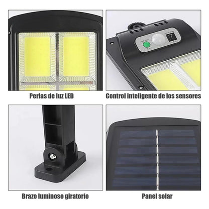 Lampara Solar Led Pared Sensor Movimient