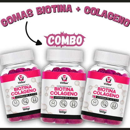 Gomitas Vitflow™ | Belleza con Biotina + Colágeno