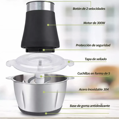 Molino Picador Eléctrico 2 Litros