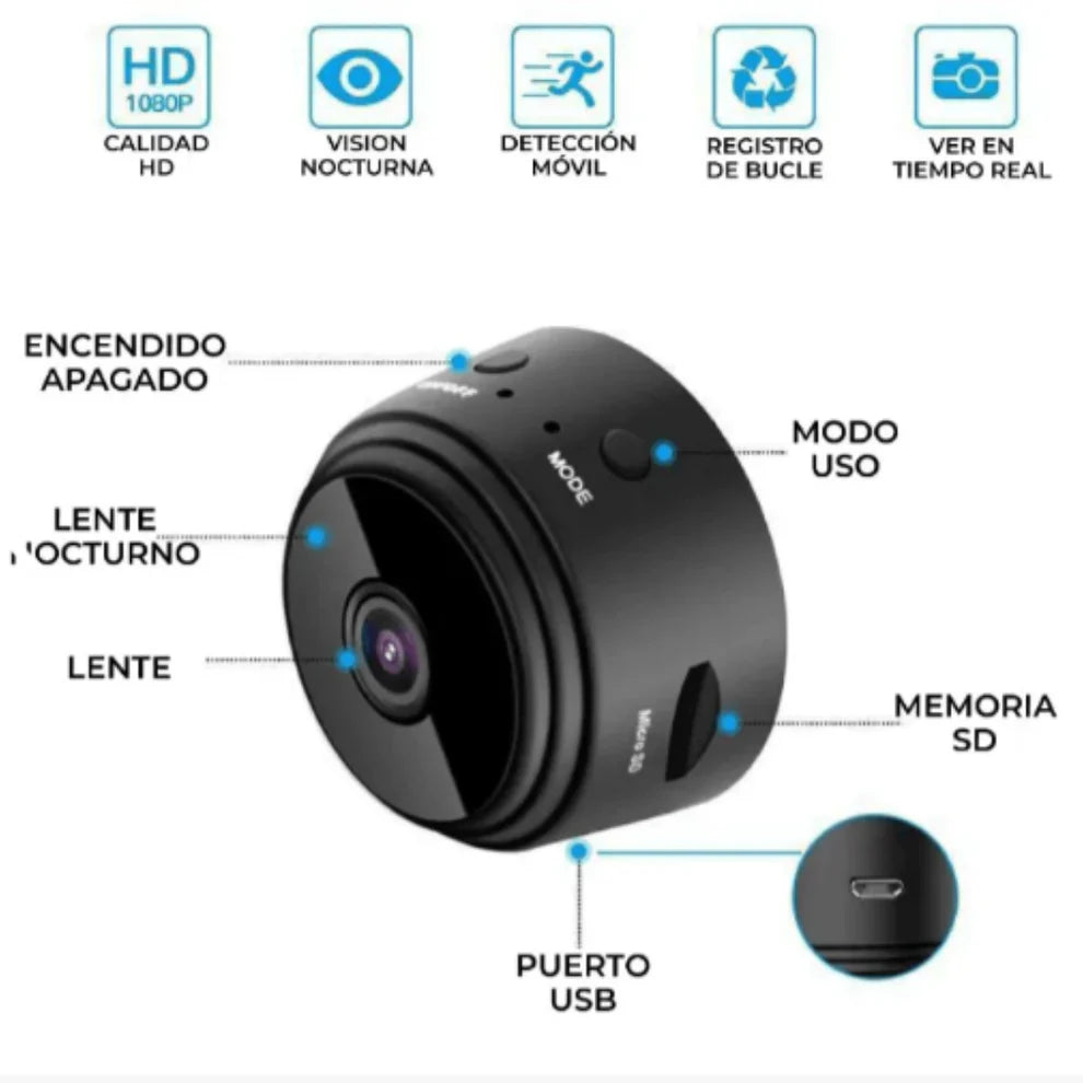 EspíaCam Wifi™  Mini Cámara Espía